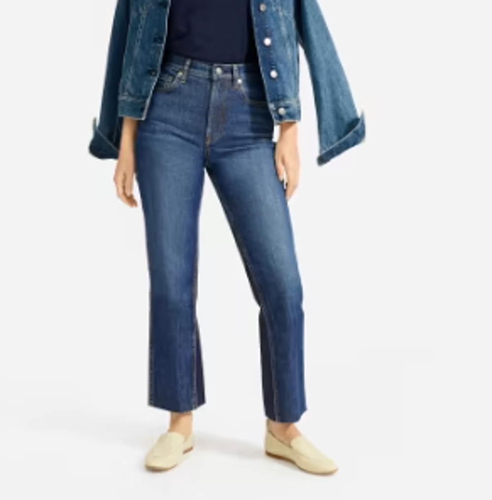 Everlane Women’s The Cheeky Bootcut Jeans Blue High Rise Stretch Denim Size 26